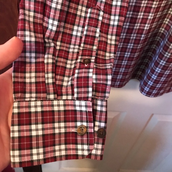 Nob Hill Red & Black Plaid Button Down Shirt Sz L - Picture 11 of 12